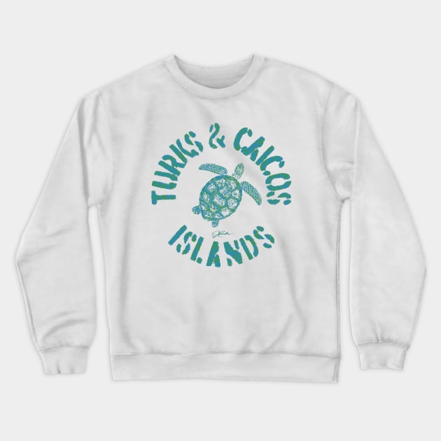 Turks & Caicos Islands Sea Turtle Crewneck Sweatshirt by jcombs